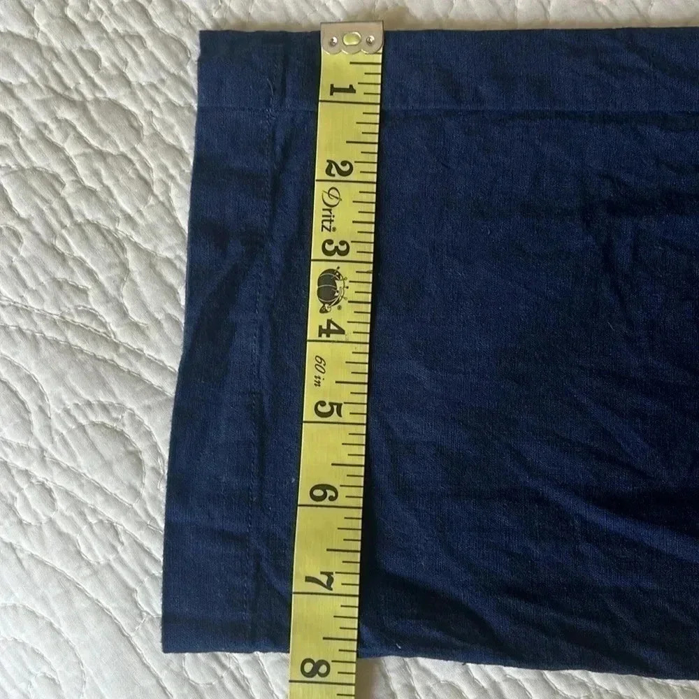 Urban Outfitters Linen Blend‎ Hattie Jumpsuit Women’s Size 4 Navy Blue Coastal - Picture 17 of 17